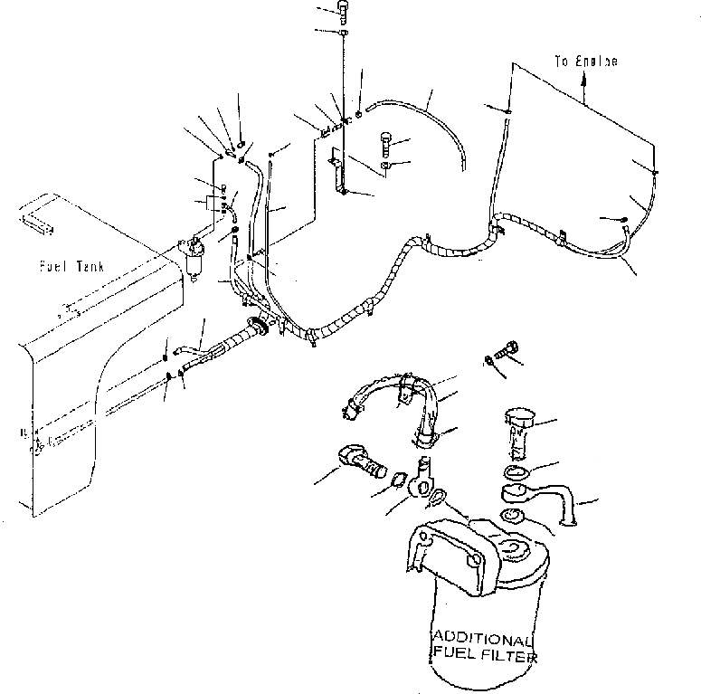 Схема запчастей Komatsu PC300-7 - ТОПЛИВНАЯ ЛИНИЯ D ТОПЛИВН. БАК. AND КОМПОНЕНТЫ