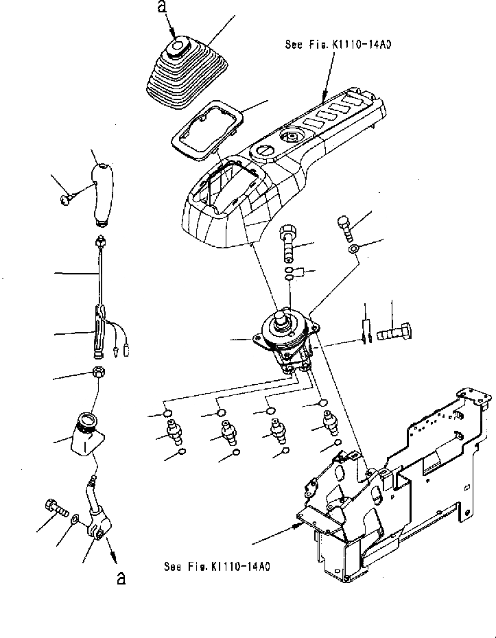 Схема запчастей Komatsu PC300-7 - ОСНОВН. КОНСТРУКЦИЯ (РЫЧАГ И КЛАПАН R.H) K КАБИНА ОПЕРАТОРА И СИСТЕМА УПРАВЛЕНИЯ