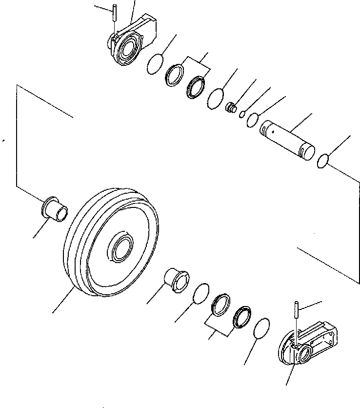Схема запчастей Komatsu PC300-7 - ПЕРЕДН. ЛЕНИВЕЦ R ХОДОВАЯ