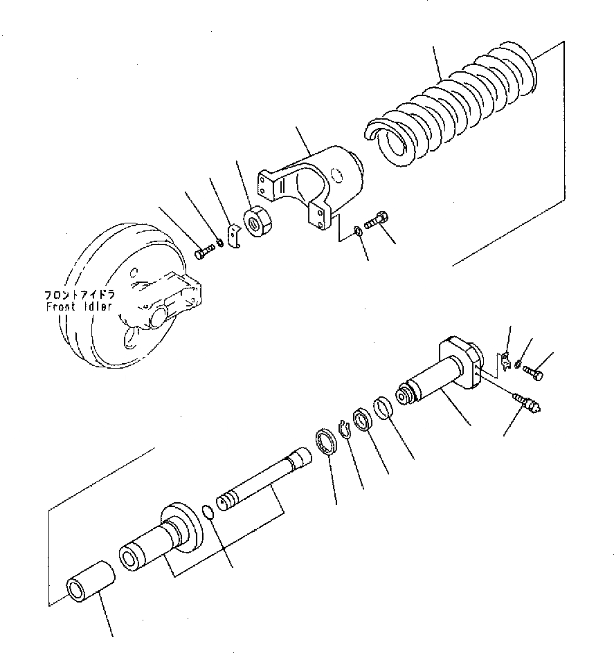 Схема запчастей Komatsu PC300-7 - ОПОРНЫЙ ЭЛЕМЕНТ ЛЕНИВЦА R ХОДОВАЯ