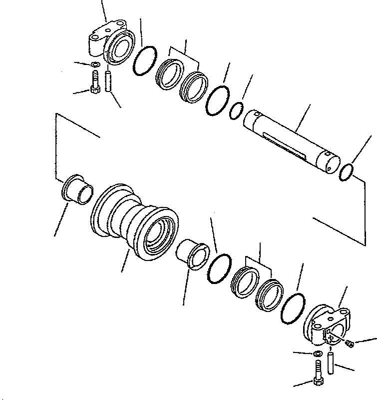 Схема запчастей Komatsu PC300-7 - ОПОРНЫЙ КАТОК В СБОРЕ R ХОДОВАЯ