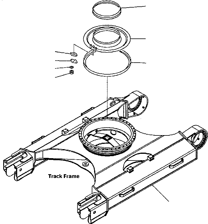 Схема запчастей Komatsu PC300-7 - ГУСЕНИЧНАЯ РАМА R ХОДОВАЯ