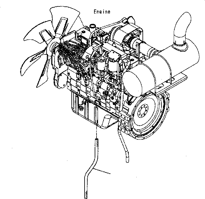Схема запчастей Komatsu PC300-7 - ДРЕНАЖНЫЕ ПАТРУБКИ ДВИГАТЕЛЯ W РАЗНОЕ