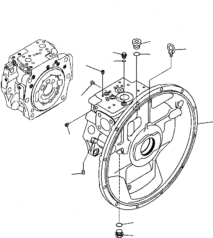 Схема запчастей Komatsu PC300-7 - ОСНОВН. НАСОС (/) Y РЕМ. КОМПЛЕКТЫ И COMPONENT