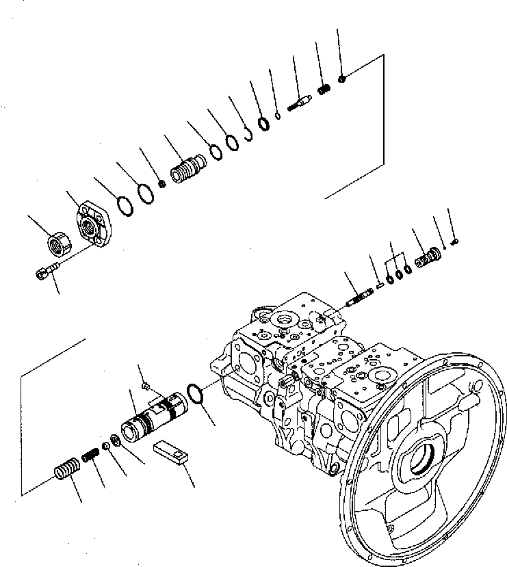 Схема запчастей Komatsu PC300-7 - ОСНОВН. НАСОС (8/) Y РЕМ. КОМПЛЕКТЫ И COMPONENT
