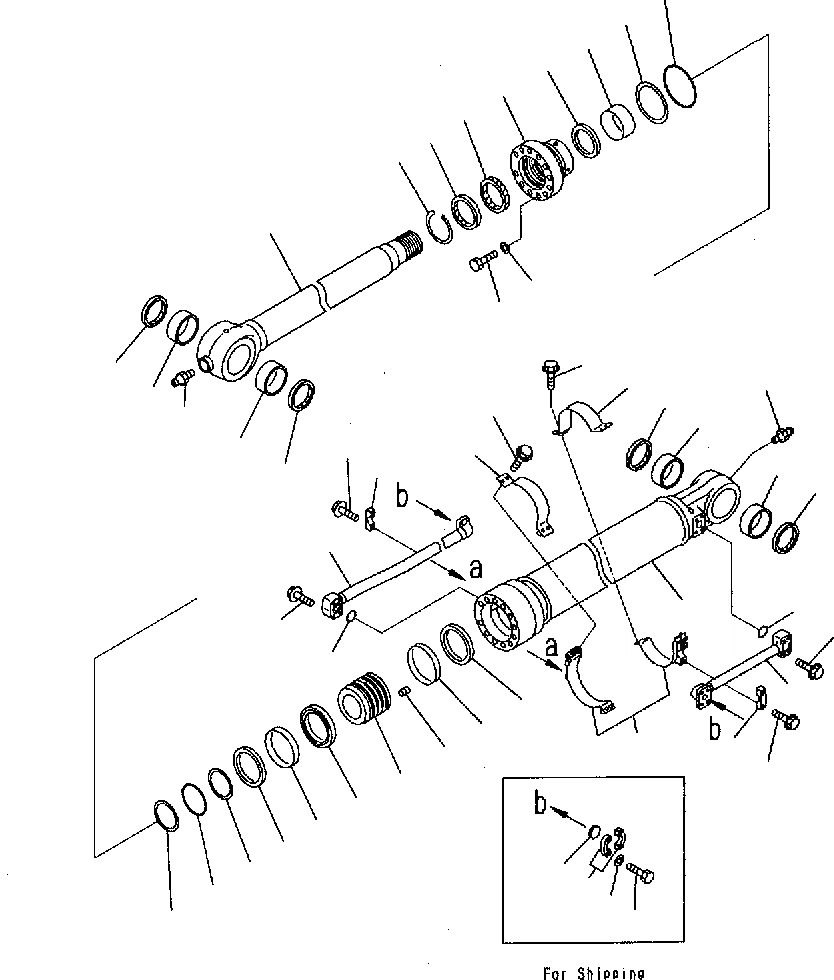 Схема запчастей Komatsu PC300-7 - ЦИЛИНДР КОВША (ДЛЯ . M И . M РУКОЯТЬ) Y РЕМ. КОМПЛЕКТЫ И COMPONENT