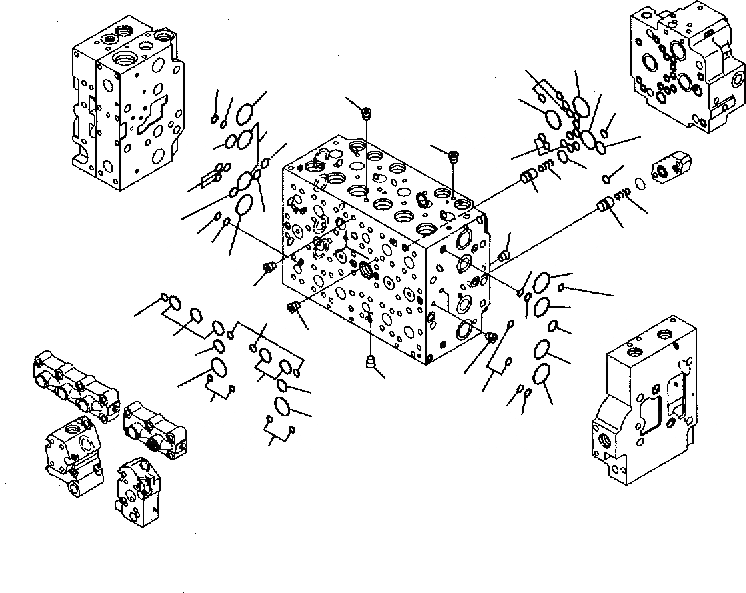 Схема запчастей Komatsu PC300-7 - ОСНОВН. КЛАПАН (-АКТУАТОР) (/) Y РЕМ. КОМПЛЕКТЫ И COMPONENT