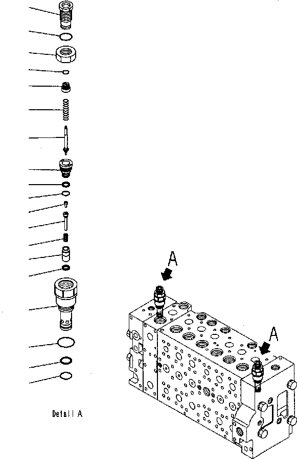 Схема запчастей Komatsu PC300-7 - ОСНОВН. КЛАПАН (-АКТУАТОР) (9/) Y РЕМ. КОМПЛЕКТЫ И COMPONENT