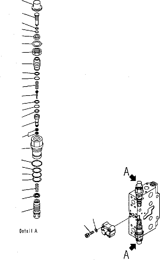 Схема запчастей Komatsu PC300-7 - СЕРВИСНЫЙ КЛАПАН (/) Y РЕМ. КОМПЛЕКТЫ И COMPONENT