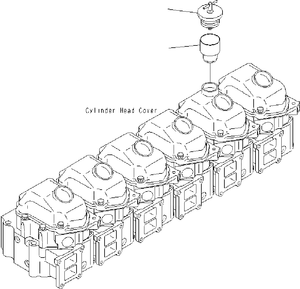 Схема запчастей Komatsu PC400-7 - КРЕПЛЕНИЕ КРЫШКИ ГОЛОВКИ (КРЫШКА) AA ДВИГАТЕЛЬ [SAADE- заводской номер -UP]