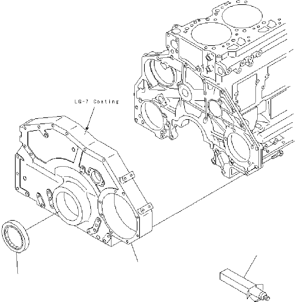 Схема запчастей Komatsu PC400-7 - ПЕРЕДН. COVER AA ДВИГАТЕЛЬ [SAADE- заводской номер -UP]