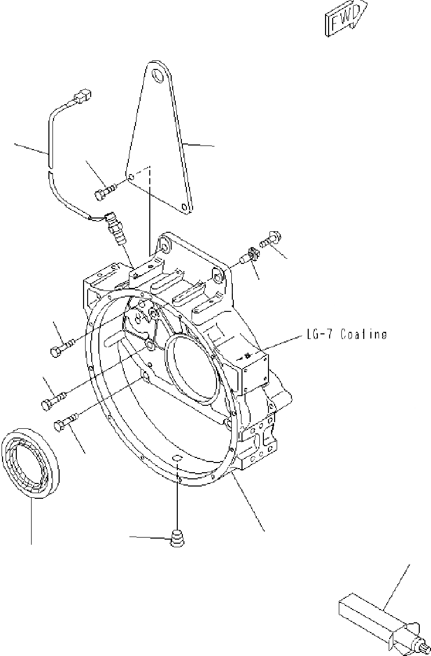Схема запчастей Komatsu PC400-7 - КАРТЕР МАХОВИКА AA ДВИГАТЕЛЬ [SAADE- заводской номер -UP]