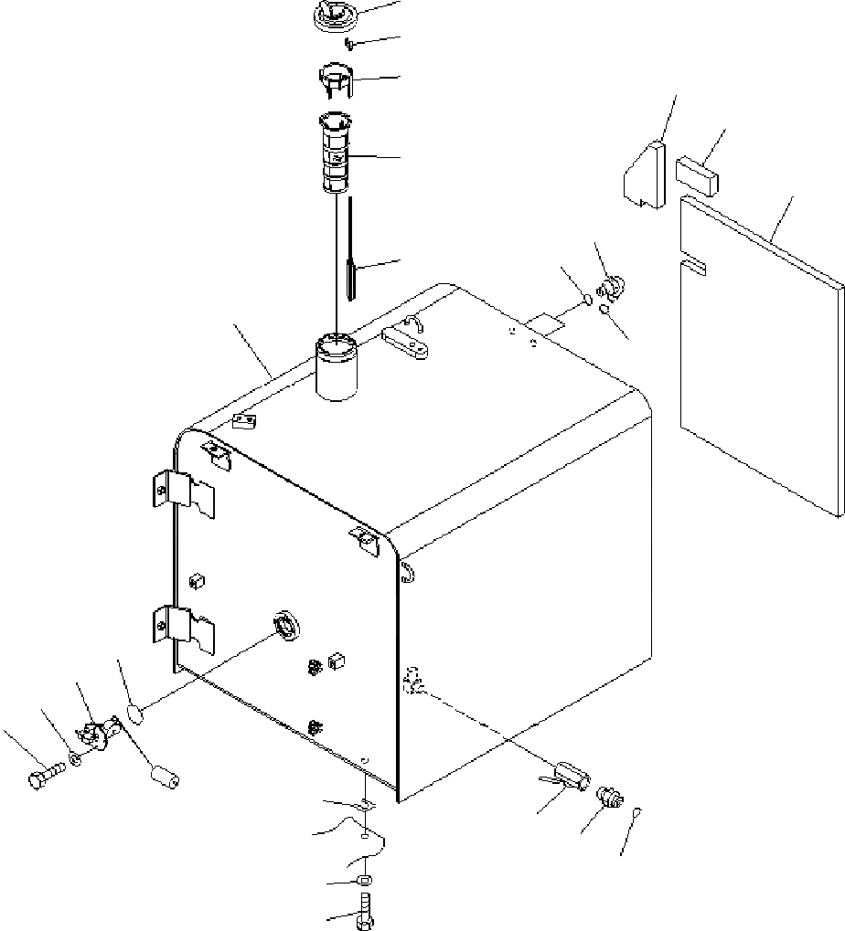 Схема запчастей Komatsu PC400-7 - ТОПЛИВН. БАК. D ТОПЛИВН. БАК. AND КОМПОНЕНТЫ