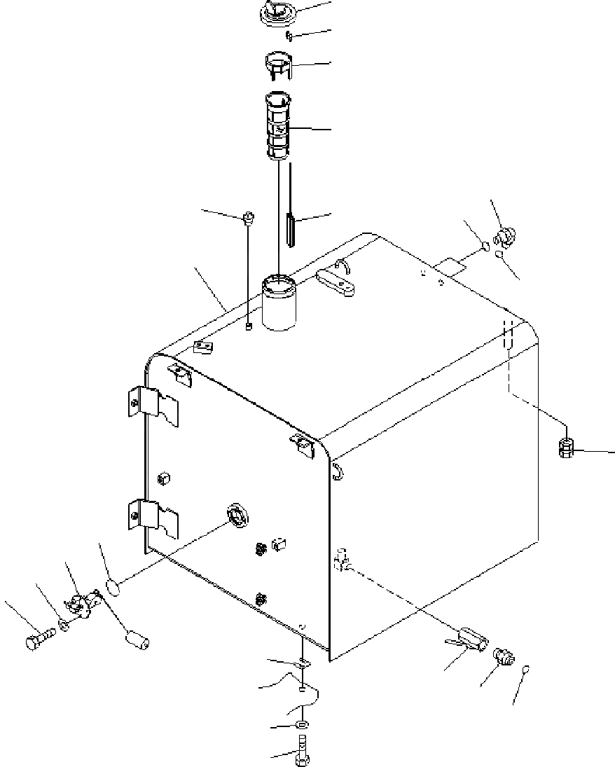 Схема запчастей Komatsu PC400-7 - ТОПЛИВН. БАК. (С САМОЗАПРАВОЧНЫМ НАСОСОМ) (FOAMLESS) D ТОПЛИВН. БАК. AND КОМПОНЕНТЫ