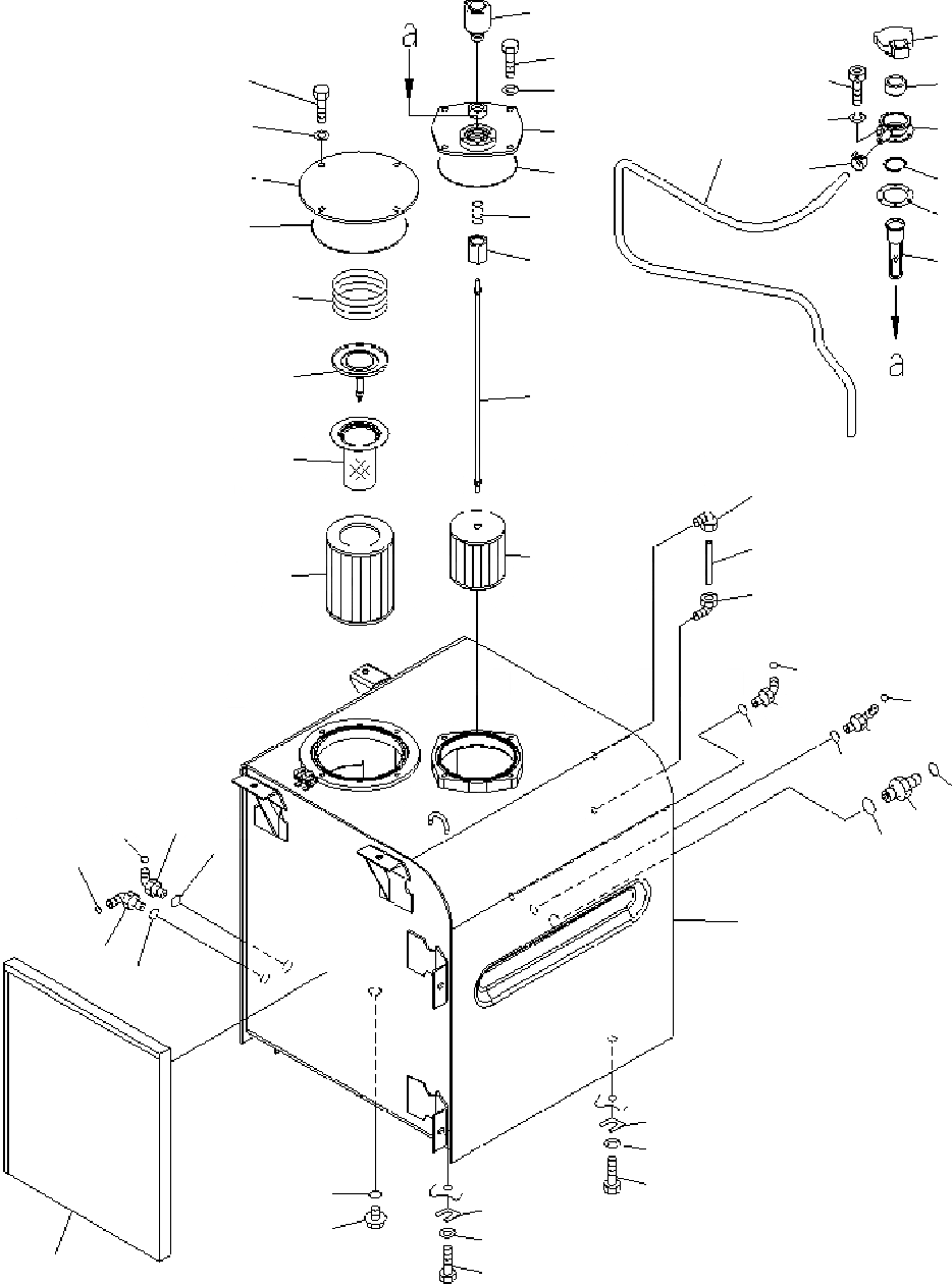 Схема запчастей Komatsu PC400-7 - ГИДР. БАК. H ГИДРАВЛИКА
