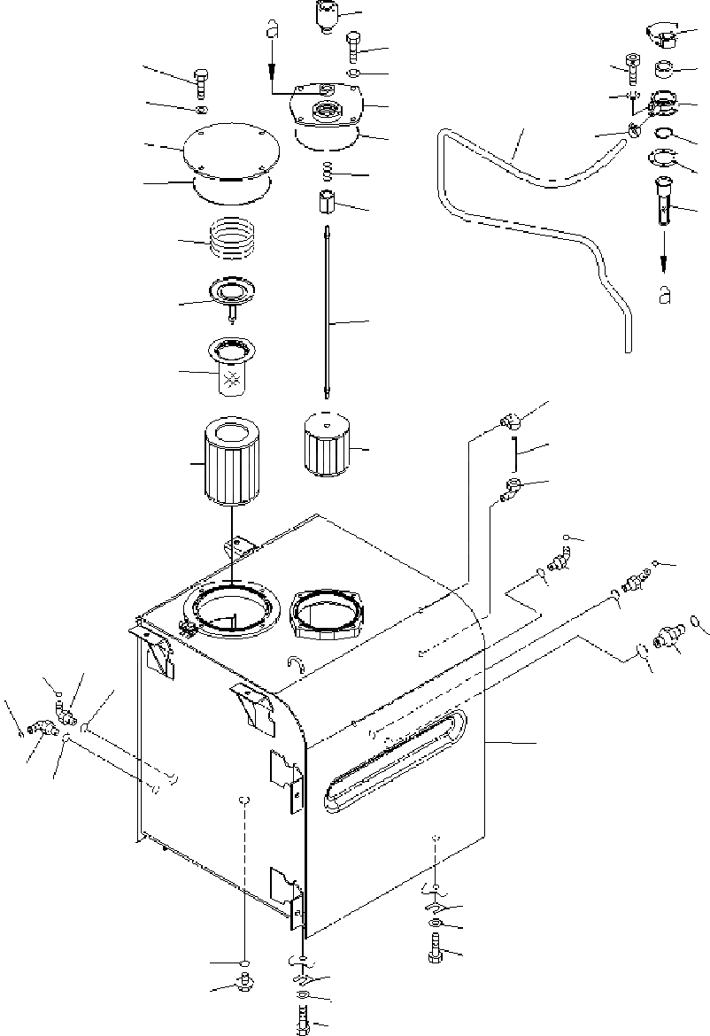 Схема запчастей Komatsu PC400-7 - ГИДР. БАК. (FOAMLESS) H ГИДРАВЛИКА