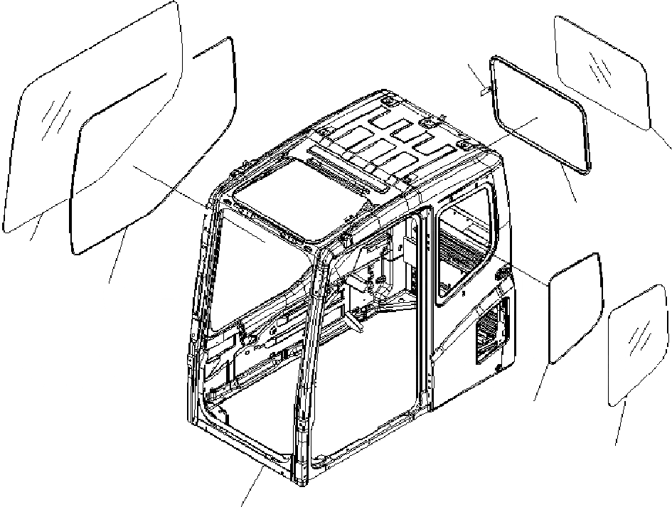 Схема запчастей Komatsu PC400-7 - OPERATORS КАБИНА K КАБИНА ОПЕРАТОРА И СИСТЕМА УПРАВЛЕНИЯ