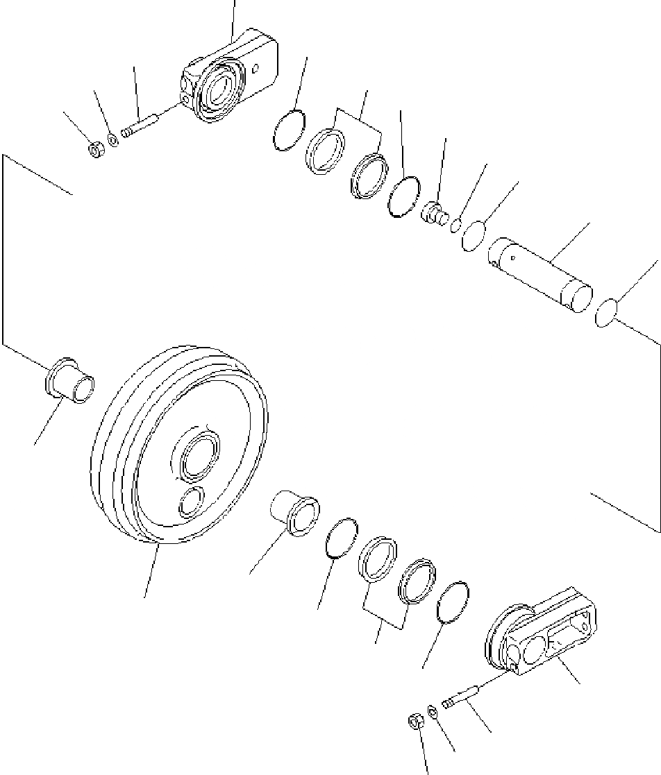 Схема запчастей Komatsu PC400-7 - ПЕРЕДН. ЛЕНИВЕЦ R ХОДОВАЯ