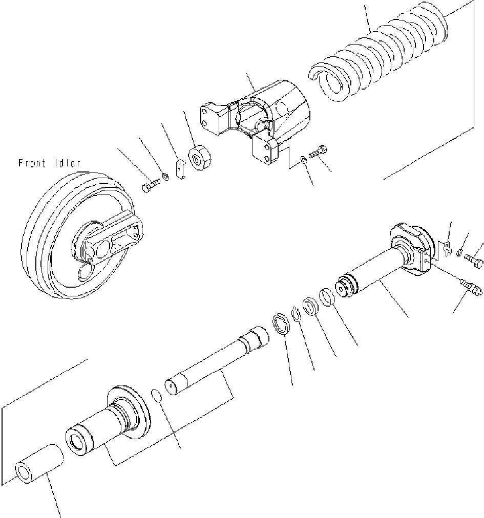 Схема запчастей Komatsu PC400-7 - ОПОРНЫЙ ЭЛЕМЕНТ ЛЕНИВЦА R ХОДОВАЯ