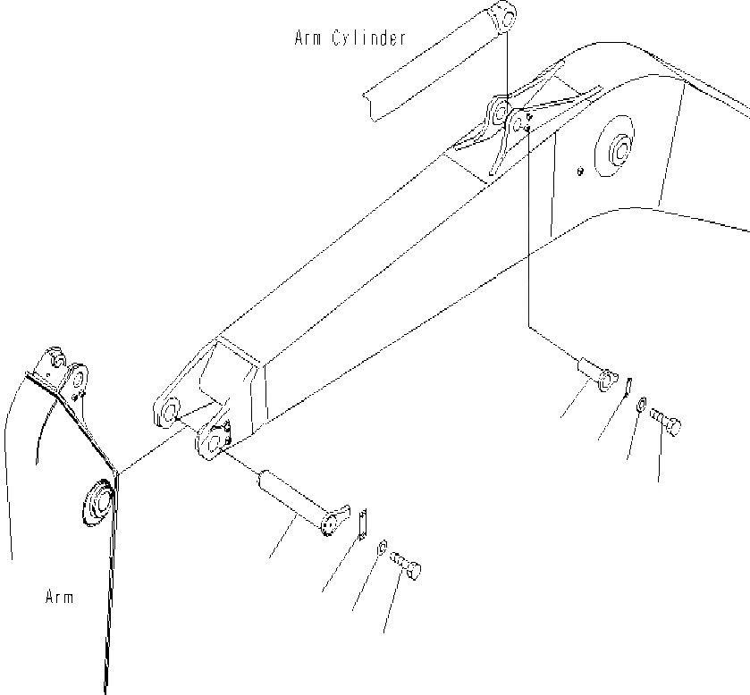 Схема запчастей Komatsu PC400-7 - СТРЕЛА (TOP И НИЖН. ПАЛЕЦ) T РАБОЧЕЕ ОБОРУДОВАНИЕ