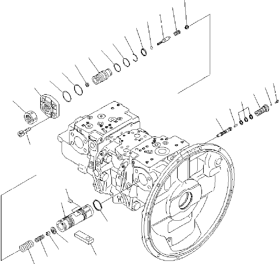 Схема запчастей Komatsu PC400-7 - ОСНОВН. НАСОС (/) Y РЕМ. КОМПЛЕКТЫ И COMPONENT