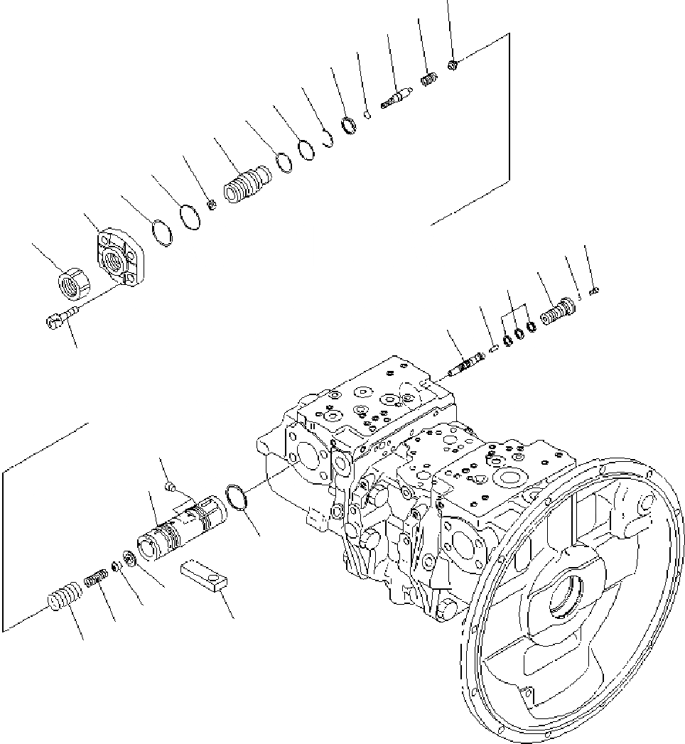 Схема запчастей Komatsu PC400-7 - ОСНОВН. НАСОС (8/) Y РЕМ. КОМПЛЕКТЫ И COMPONENT
