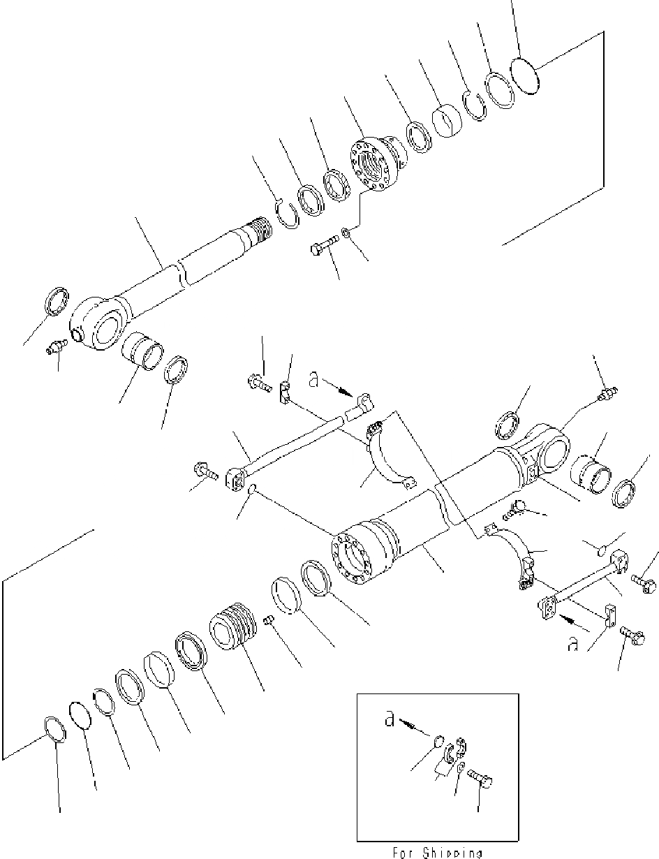 Схема запчастей Komatsu PC400-7 - ЦИЛИНДР КОВША Y РЕМ. КОМПЛЕКТЫ И COMPONENT