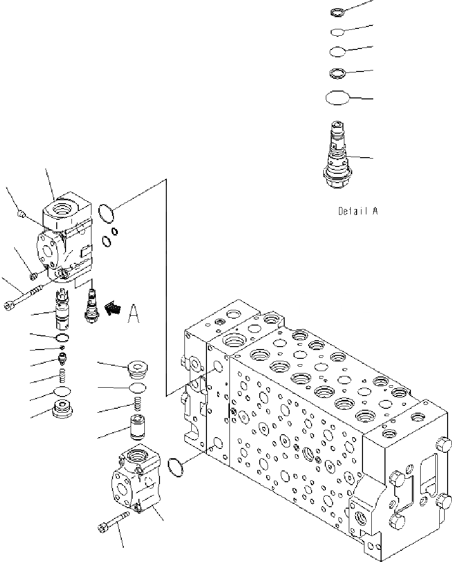 Схема запчастей Komatsu PC400-7 - ОСНОВН. КЛАПАН ( АКТУАТОР) (/) Y РЕМ. КОМПЛЕКТЫ И COMPONENT