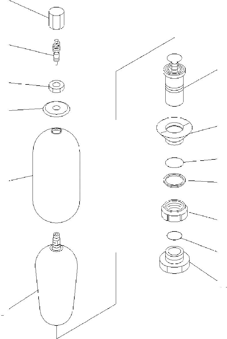 Схема запчастей Komatsu PC400-7 - АККУМУЛЯТОР (AL-) Y РЕМ. КОМПЛЕКТЫ И COMPONENT