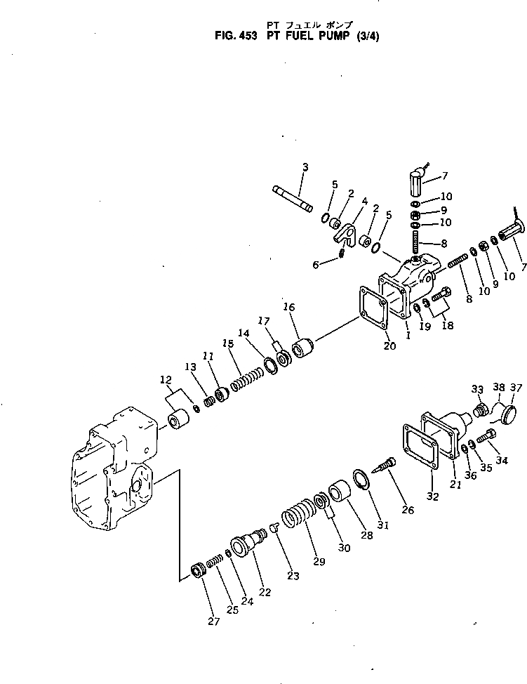 Схема запчастей Komatsu KT-1150-1A - PT ТОПЛИВН. НАСОС (/) (ВНУТР. ЧАСТИ) ТОПЛИВН. СИСТЕМА