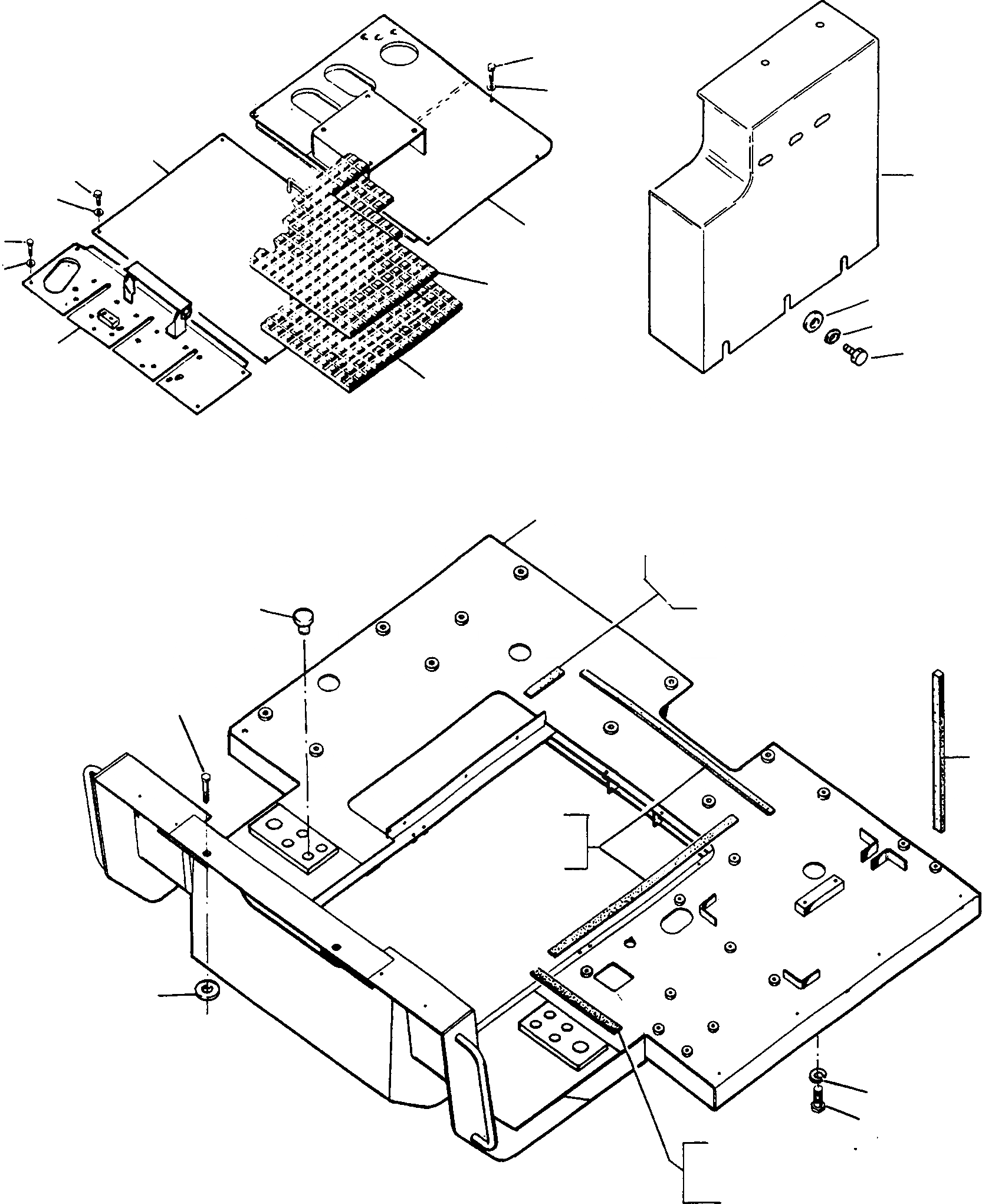 Схема запчастей Komatsu L600D Super - ПЛАТФОРМА ШАССИ И SUPERSTRUCTURE