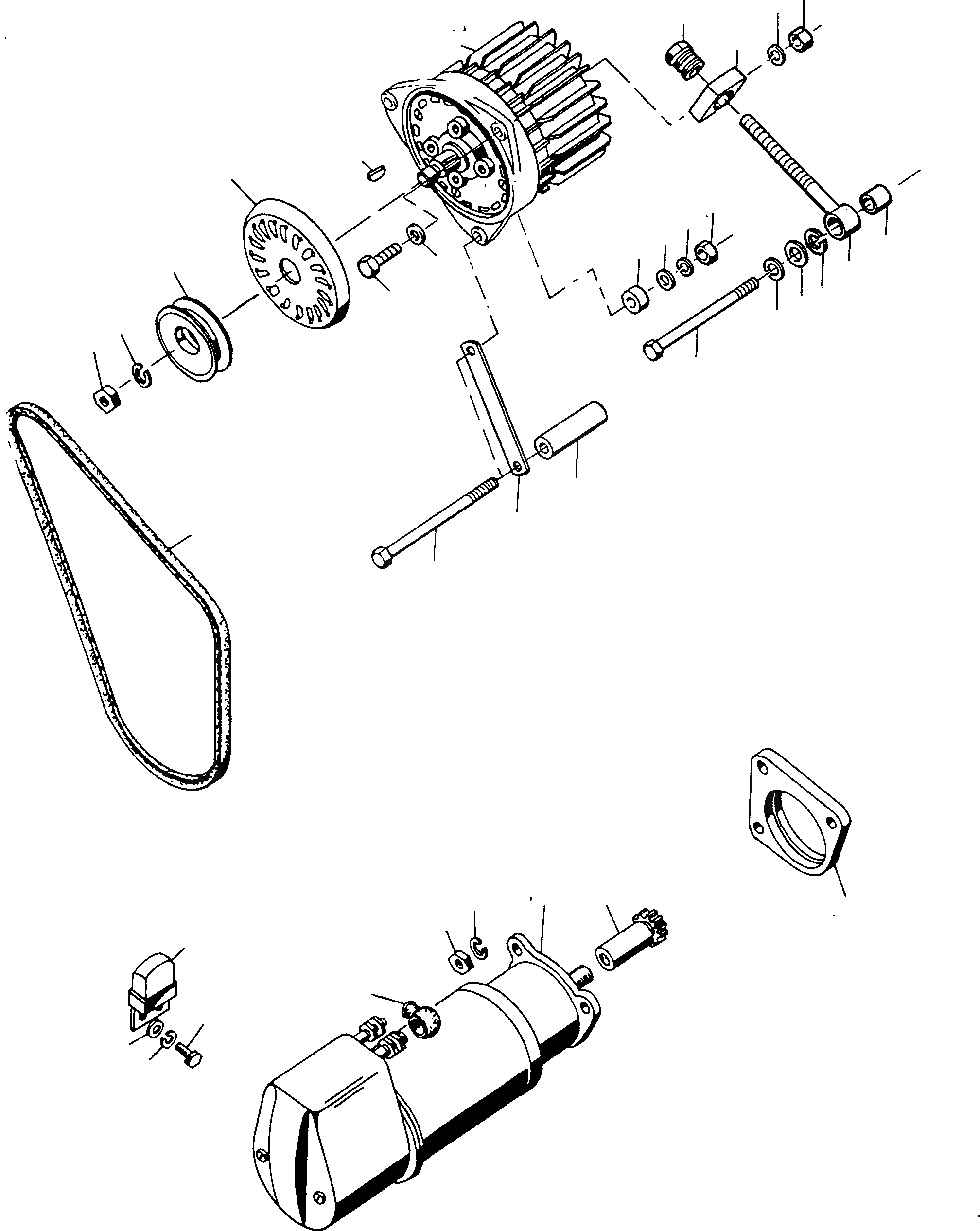 Схема запчастей Komatsu L700D Turbo - ГЕНЕРАТОР И СТАРТЕР, UP - ДВИГАТЕЛЬ NO. ДВИГАТЕЛЬ, АКСЕССУАРЫ И ЭЛЕКТРИЧ. СИСТЕМА