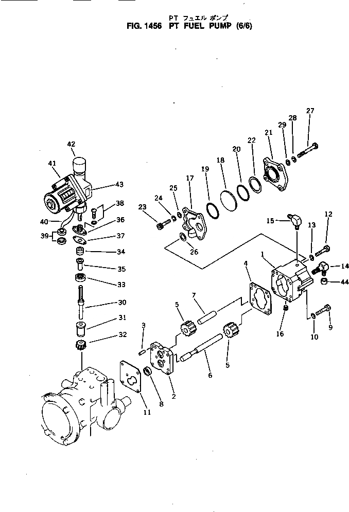 Схема запчастей Komatsu NH-220-CI-2T - PT ТОПЛИВН. НАСОС (/) ТОПЛИВН. СИСТЕМА