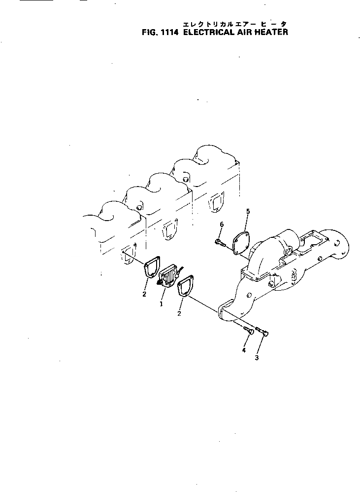 Схема запчастей Komatsu NH-220-CI-2G - ЭЛЕКТР. ВОЗД. ОБОГРЕВАТЕЛЬ. ГОЛОВКА ЦИЛИНДРОВ