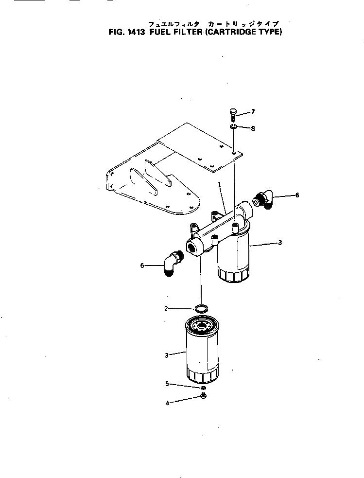 Схема запчастей Komatsu NH-220-CI-2G - ТОПЛИВН. ФИЛЬТР. (CARTRIDGE ТИП) ТОПЛИВН. СИСТЕМА