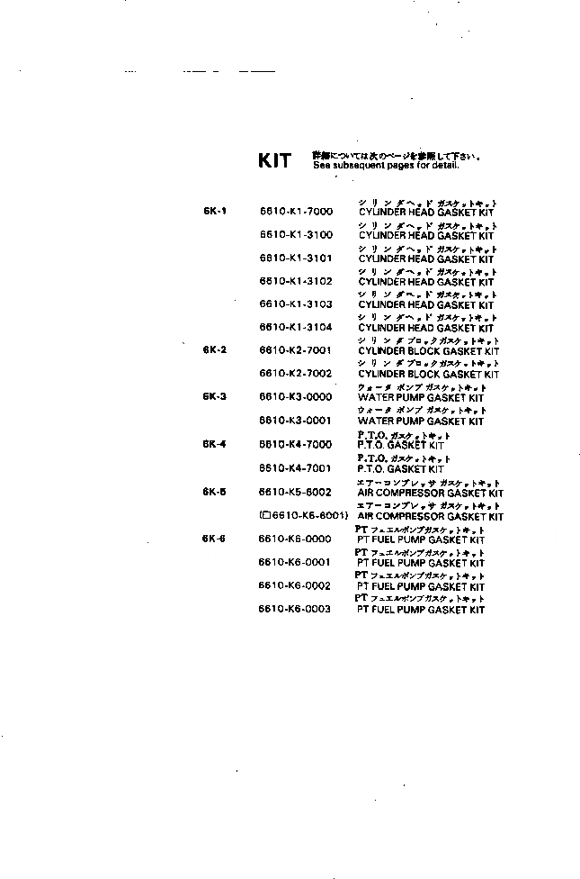 Схема запчастей Komatsu NH-220-CI-2Q - КОМПЛЕКТ ПРОКЛАДОК ИНСТРУМЕНТ И РЕМКОМПЛЕКТЫ