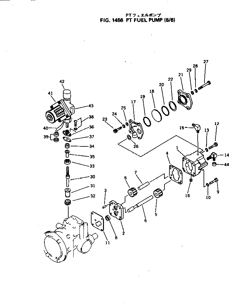 Схема запчастей Komatsu NH-220-CI-2W - PT ТОПЛИВН. НАСОС (/) ТОПЛИВН. СИСТЕМА