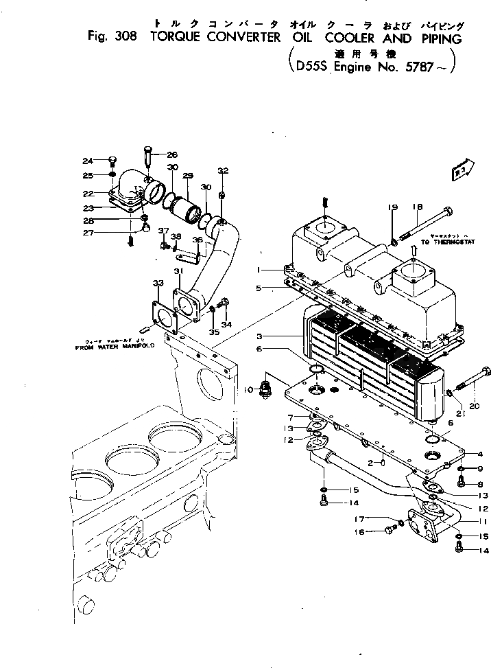 Схема запчастей Komatsu NHC-4-CI-1S - ОХЛАЖДЕНИЕ МАСЛА ГТР И ТРУБЫ СИСТЕМА СМАЗКИ МАСЛ. СИСТЕМА
