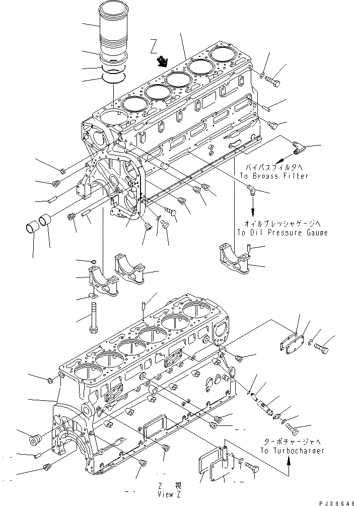 Схема запчастей Komatsu NT-855-1B - БЛОК ЦИЛИНДРОВ БЛОК ЦИЛИНДРОВ
