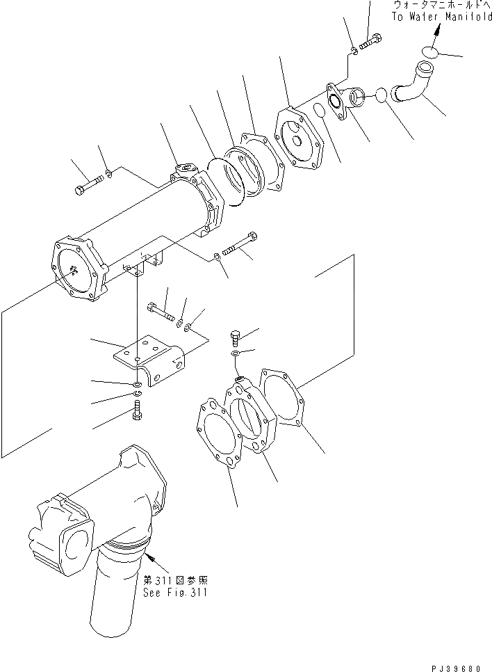 Схема запчастей Komatsu NT-855-1B - СИСТЕМА СМАЗКИ МАСЛООХЛАДИТЕЛЬ (ГТР CONVETER)(№87-) СИСТЕМА СМАЗКИ МАСЛ. СИСТЕМА