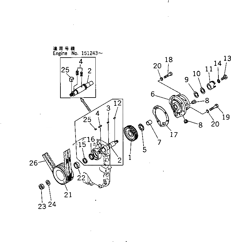 Схема запчастей Komatsu NT-855-1A - PT ТОПЛИВН. НАСОС ПРИВОД ТОПЛИВН. СИСТЕМА