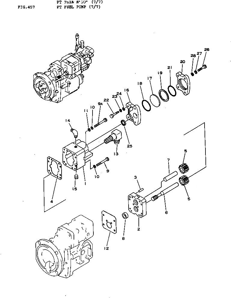 Схема запчастей Komatsu NT-855-1D - PT ТОПЛИВН. НАСОС (7/7) ТОПЛИВН. СИСТЕМА