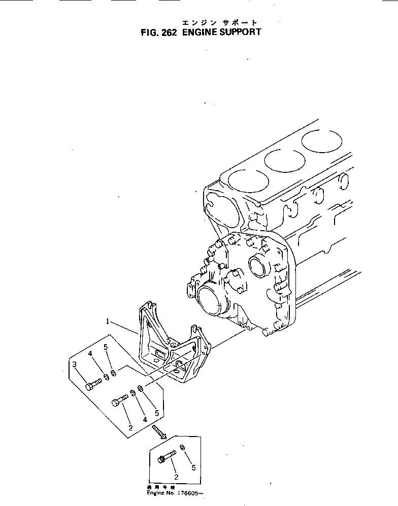 Схема запчастей Komatsu NT-855-1F - ДВИГАТЕЛЬ СУППОРТ БЛОК ЦИЛИНДРОВ