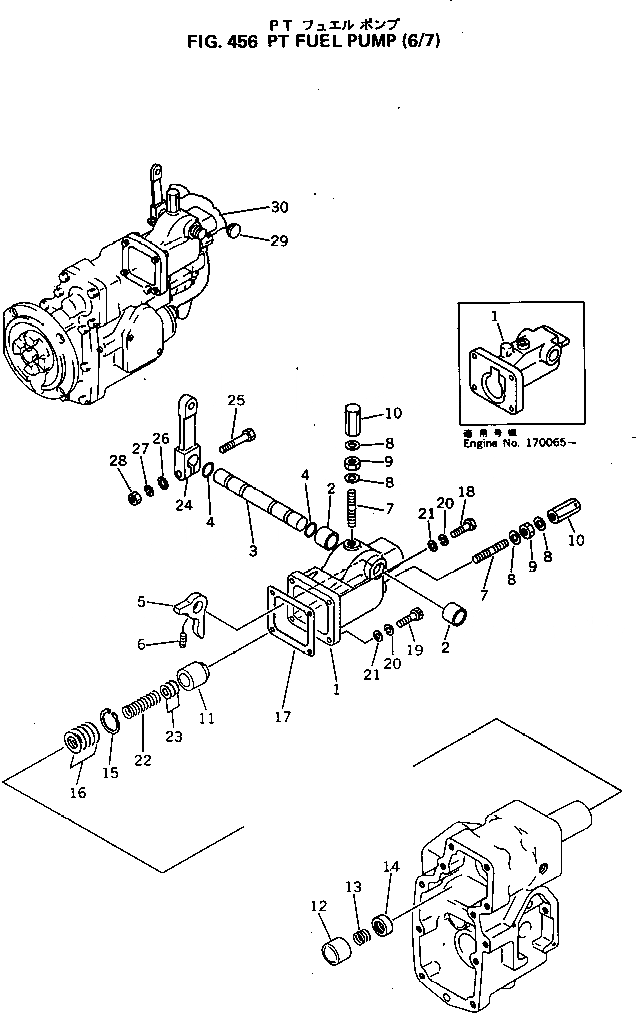 Схема запчастей Komatsu NT-855-1J - PT ТОПЛИВН. НАСОС (/7) ТОПЛИВН. СИСТЕМА
