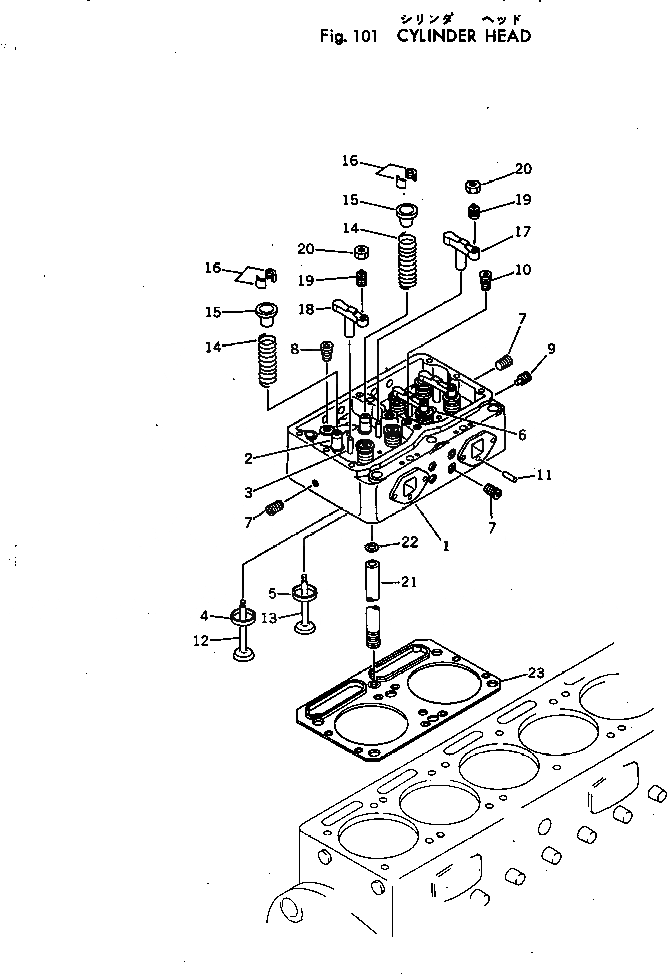 Схема запчастей Komatsu NTC-743-1E - ГОЛОВКА ЦИЛИНДРОВ ГОЛОВКА ЦИЛИНДРОВ