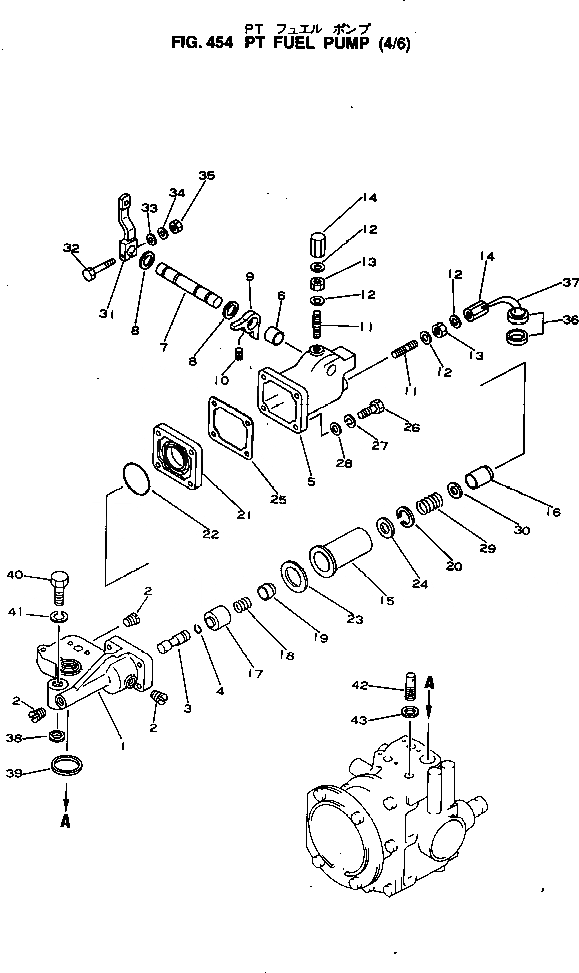 Схема запчастей Komatsu NTO-6-CI-1H - PT ТОПЛИВН. НАСОС (/) ТОПЛИВН. СИСТЕМА