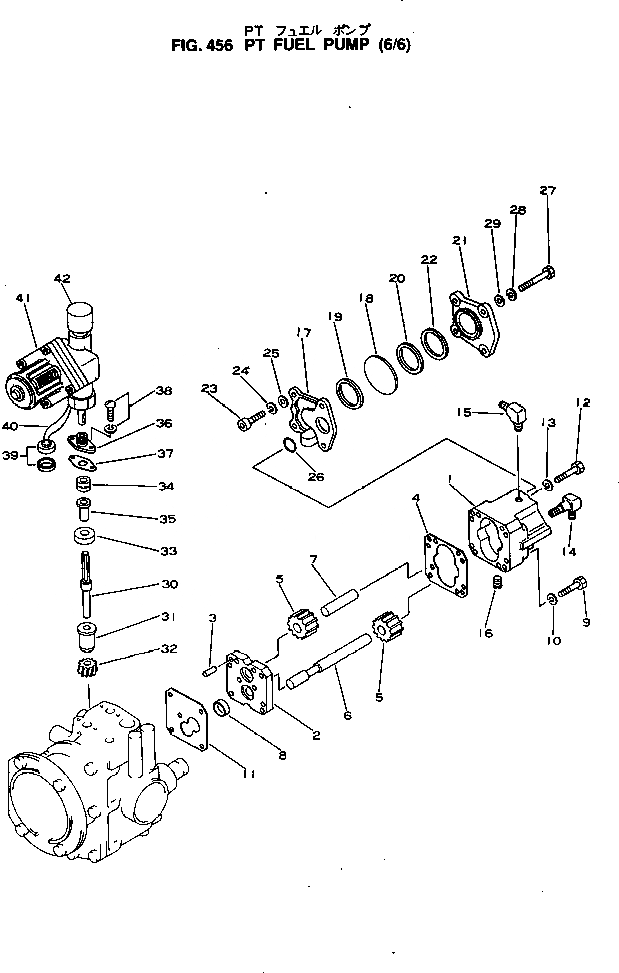 Схема запчастей Komatsu NTO-6-CI-1H - PT ТОПЛИВН. НАСОС (/) ТОПЛИВН. СИСТЕМА