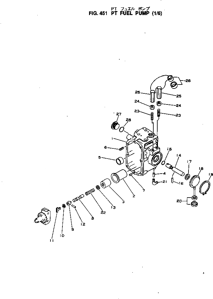 Схема запчастей Komatsu NTO-6-CI-1H - PT ТОПЛИВН. НАСОС (/) ТОПЛИВН. СИСТЕМА