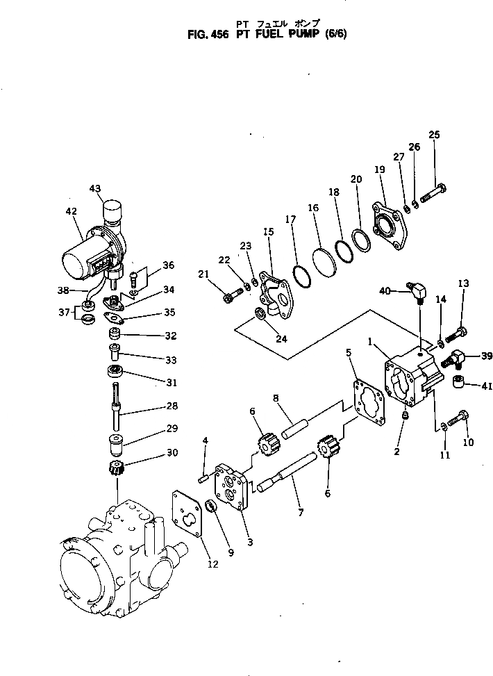 Схема запчастей Komatsu NTO-6-CI-1G - PT ТОПЛИВН. НАСОС (/) ТОПЛИВН. СИСТЕМА