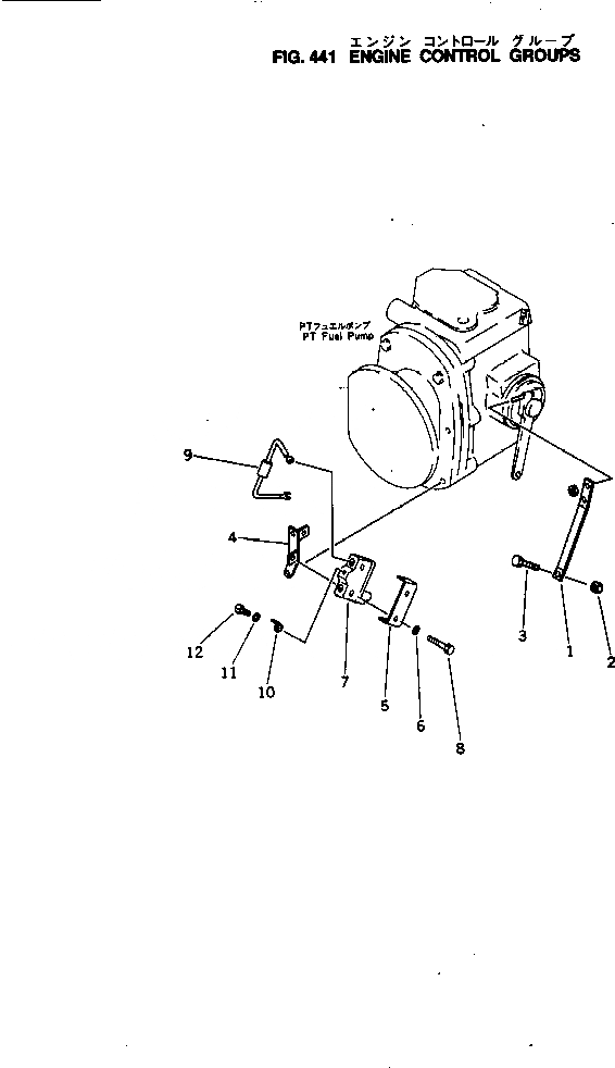 Схема запчастей Komatsu NTO-6-B-1A - УПРАВЛ-Е ДВИГАТЕЛЕМ ГРУППАS ТОПЛИВН. СИСТЕМА